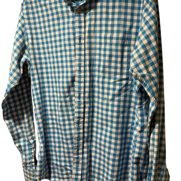 Simons Checkered Blue and White Men's Shirt - Picture 8 of 8